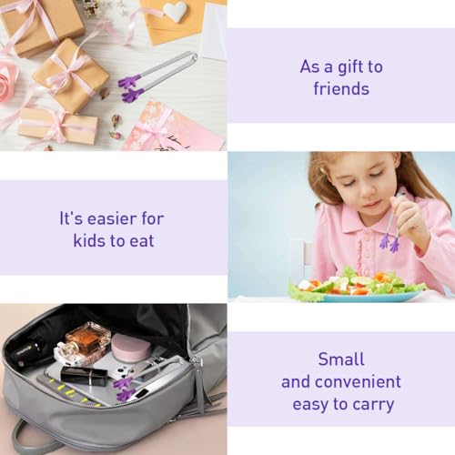 HASTHIP® 9PCS Small Kitchen Tongs 5.1 Inch Stainless Steel Creative Color Silicone Palm Food Dessert Pastries Ice Cube Sushi Kids Party Supplies