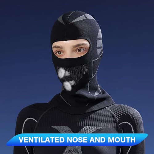 Proberos® Winter Balaclava Face Mask for Bikers Cyclists Thermal UV-Protected Stretchy Helmet Men Women Unisex Neck Gaiter Skiing Motorcycle Riding Running 2 PCS
