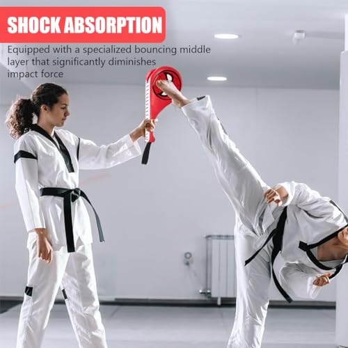 Proberos Taekwondo Kick Pads, Spiderman Print Kicking Padfor Kids, Synthetic Leather Double Face Kicking Target Taekwondo Kick Pad, Taekwondo Fan PAD Single for Training & Practice