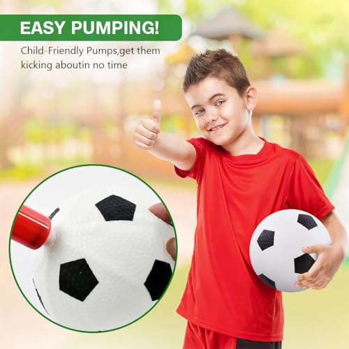 Proberos® Football Goals Kit Set of 6PCS Goal Target Nets DIY Assembly Small Outdoor Game with Inflatable Ball Toy Manual Pump Indoor