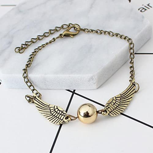 ZIBUYU® Harry Potter Accessories for Girls Pendant & Bracelets Golden Snitch charm bracelets for teens girls Themed Friendship Necklace Jewelry Women Charm Bracelet for fans Merchandise Children's day