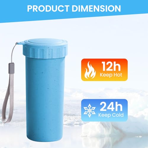 Supvox 330ml Water Bottle Pack of 3 Unbreakable Water Bottle Set, Wheat Straw Slim Sipper Bottle for Adults, Women & Kids, BPA Free Water Bottles, Lightweight Water Bottle