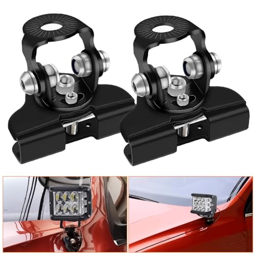 STHIRA® 2 PCS Car Hood Light Bar Non-Destructive Fixing Bracket, Waterproof Adjustable Spotlight LED Work Light Base