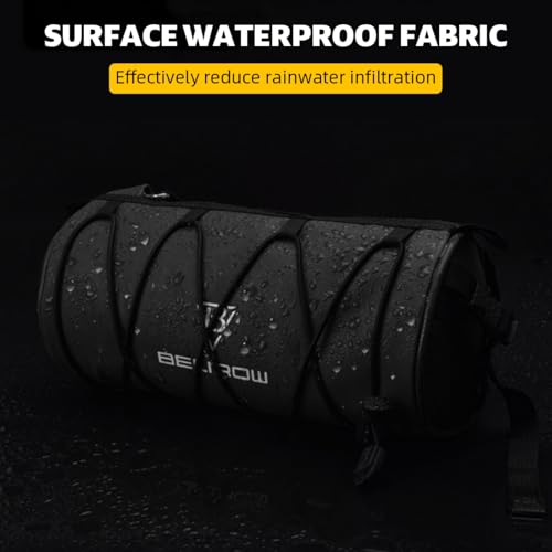 Proberos® Cycle Frame Bag 5L High Capacity Waterproof Bike Front Fork Multifunction Riding Storage Zipper Pouch Beam Saddle Fashion with Handle Shoulder Strap 3PCS