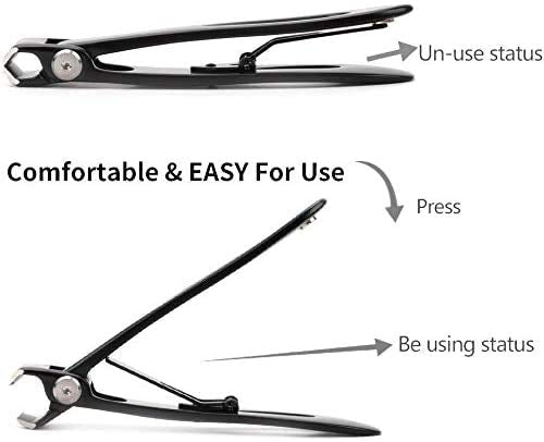 MAYCREATE Nail Cutter for Men Toe Nail Cutter for Thick Nails Cutting Clipper Trimmer for Women Wide-Opening Sharp Jaws Stainless Steel Large Nail Clippers Set with Nail File