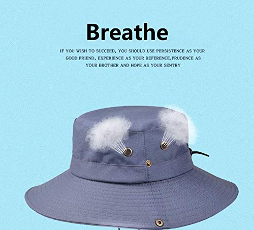 GUSTAVE Mens Sun Caps for men Wide Brim Summer Sun Caps for boy Stylish UV Protection Fishing Bucket Hat Foldable Bucket Hat for Men Outdoor(Blue)
