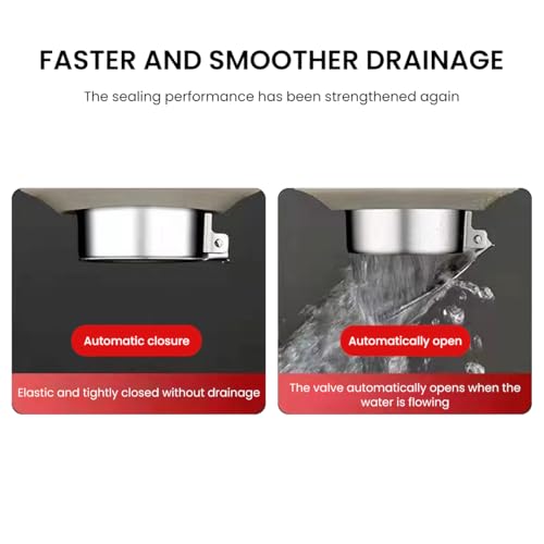 HASTHIP Squat Toilet Seal Anti-Odor Stainless Steel Squat Toilet Plug Squat Toilet Accessory Removable Squat Toilet Seal Prevents Odor and Accident Things Dropping