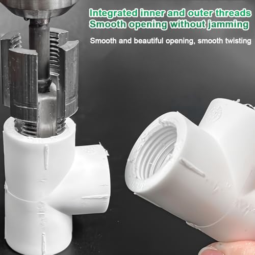 Serplex® 6PCS Pipe Threading Die Heads for Electric Drill Use 1/2 NPT 3/4 Pipe Threader with Hex Shanks Aluminum Alloy Plumbing