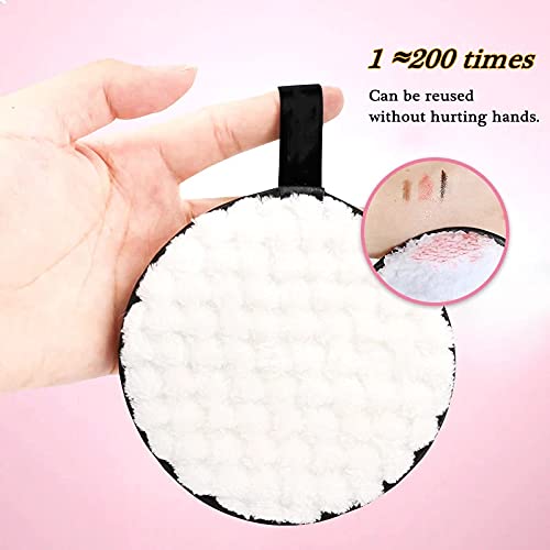 MAYCREATE 4 PCS Makeup Remover Cleansing Pads Set, Reusable Soft Double-Side & Easily Remove Stubborn Face or Eye Makeup & Suitable for Dry,Oily or Sensitive skin-Individually Package