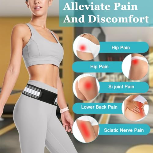 HANNEA® Women Pelvic Support Strap Lower Back Brace Belt Reduce Pain and Muscle Strain Adjustable for After Childbirth 3 PCS