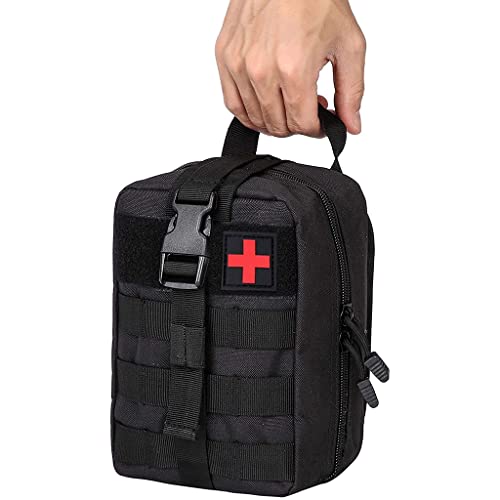 Optifit® First Aid Box for Medical Emergency Kit, Heavy Duty Large Capacity Military Grade Rip-Away Ifak Pouch for Sports Hiking Camping Traveling Bag Only 3 PCS