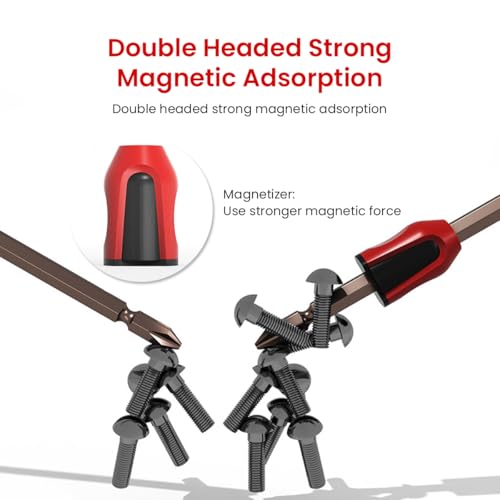 Serplex Screw Holder Screwdriver Driver Bits Magnetizer Kit Multi Size Magnetizers Universal 1/4 Inch/ 6.35 mm Screwdriver Driver Bits Magnetizer for Electric Drill and Hand Tools