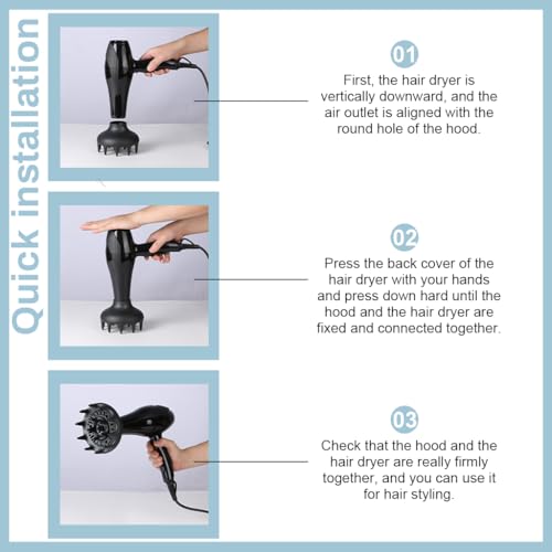 MAYCREATE® Orchid Hair Diffuser Attachment for Dryer, Universal Diffuser for Curly and Wavy Hair Softness and Control Blow-Out Hair Care for Women