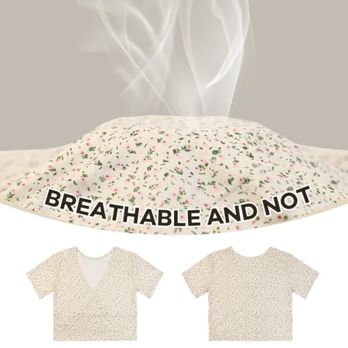 PALAY Women's V Neck Short Sleeve Floral Shirts Sexy Slim Tunics Tee Victorian Boho Summer Tops Shirts Going Out Tops, XXL