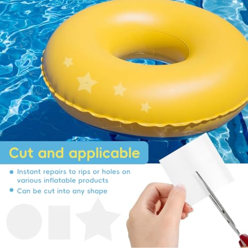 HASTHIP® Waterproof PVC Repair Glue Kit 60ml with 10 Clear Patches for Pool Floats Loungers Water Rings Rafts 3PCS