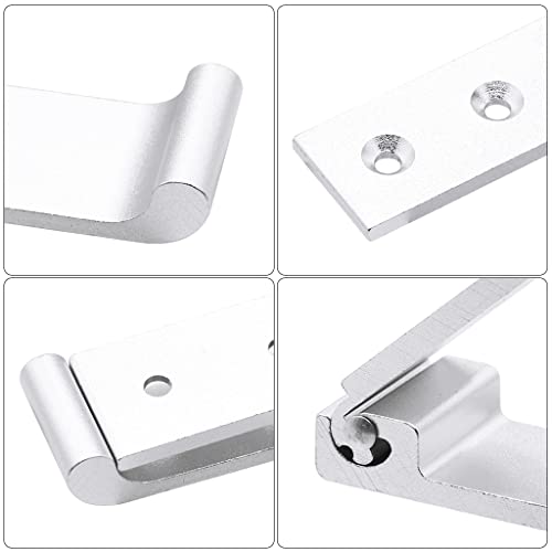 HASTHIP 2Pcs Folding Coat Hooks, Matte Silver Wall Hooks for Hanging Coats Bathroom Towel Hooks Hardware, Heavy Duty Alloy Wall Hooks for Clothes, Bag, Hat, Towel, Bag, Backpack (Silver)