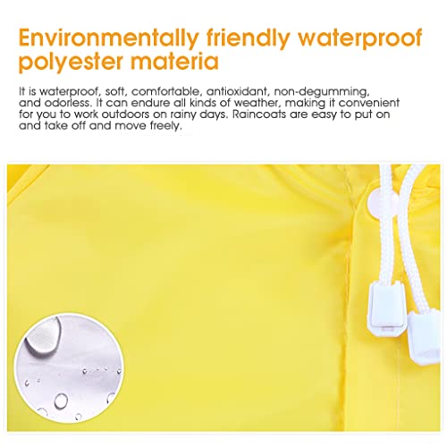 Optifit® Kids Raincoat Combo for Boys & Girls, Polyester Poncho with Hood, Pockets & School Bag Cover, Bright Yellow & Green, Age 3-7, Ideal for School, Travel, Outdoor Activities