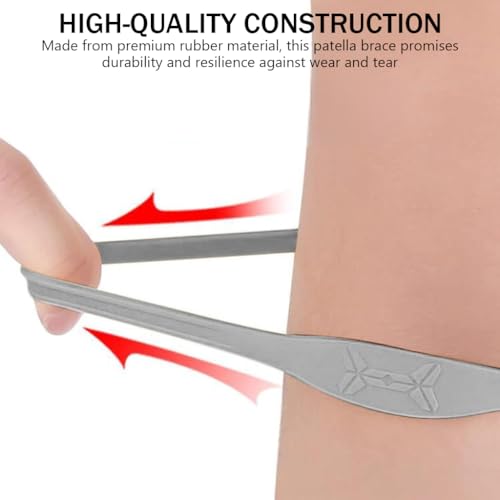 Proberos® 2 Pairs Patella Support Knee Cap Brace Silicone Bands for Pain Relief Lightweight Design Basketball Running Tennis Weightlifting Unisex