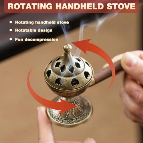 HASTHIP® Incense Burner with Wood Handle | Ideal for Yoga