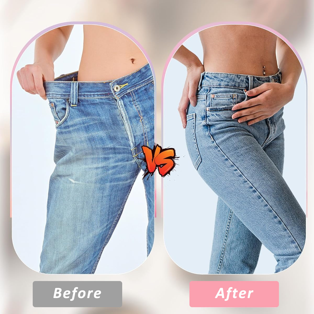 HASTHIP Pant Waist Tightener Invisible Waist Adjusters for Loose Pants 22cm Flat Elastic Band with Buttonholes Elasticated Waist Trousers Remake Kit, with 10Pcs Elastic Bands, 40 Buttons, Sew Kit