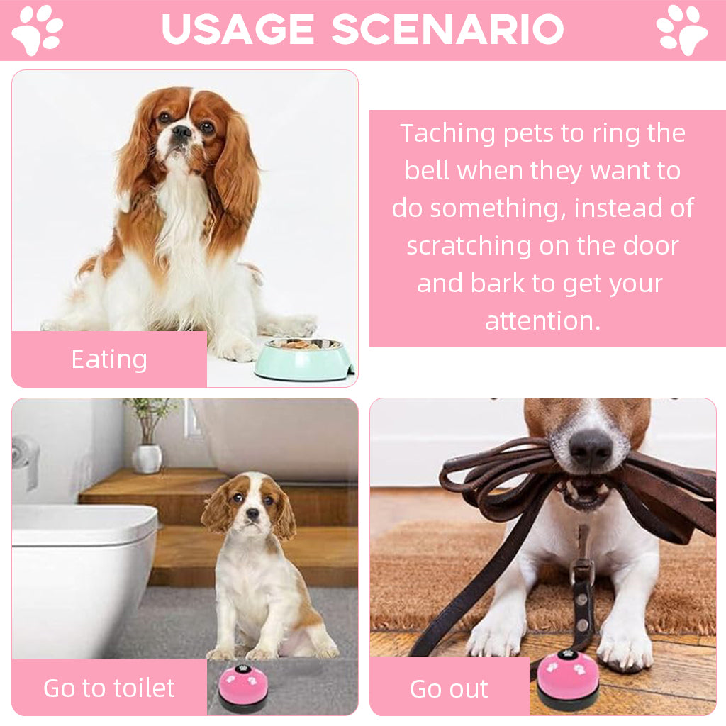 Qpets Dog Door Bell, Dog Training Bell for Potty Training, Going Out, Simple Instruction Dog Training Bell for Behavior Training & Communication Door Hanging Bell for Puppies, Adult Dog