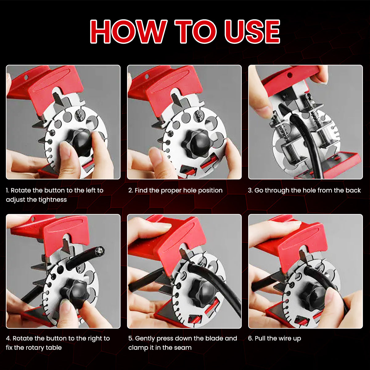 Serplex Manual Wire Stripper Multi Cable Slots Stainless Steel Plates Design Handheld Easy Wire Stripper with 10 Replacement Blades Press-Down Wire Cable Stripper for Wiring, Home Improvement