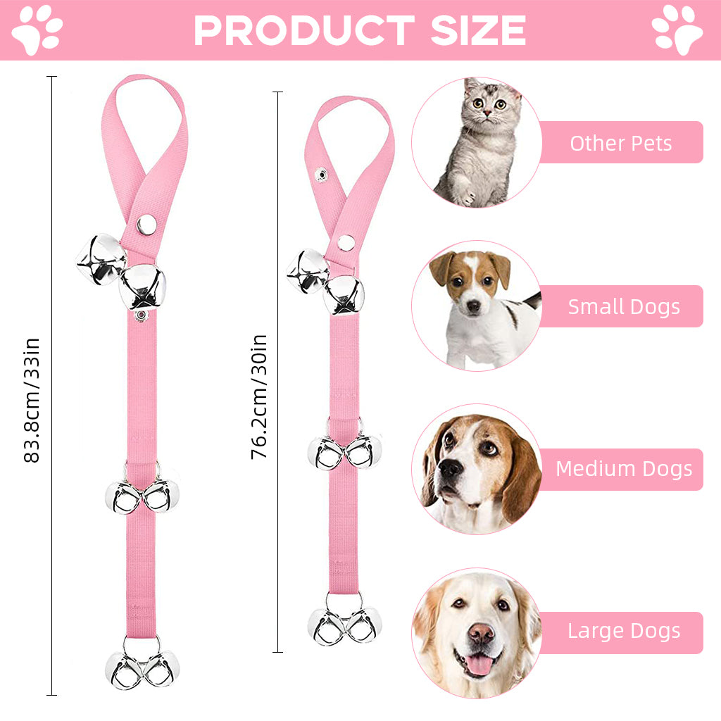Qpets Dog Door Bell, Dog Training Bell for Potty Training, Going Out, Simple Instruction Dog Training Bell for Behavior Training & Communication Door Hanging Bell for Puppies, Adult Dog