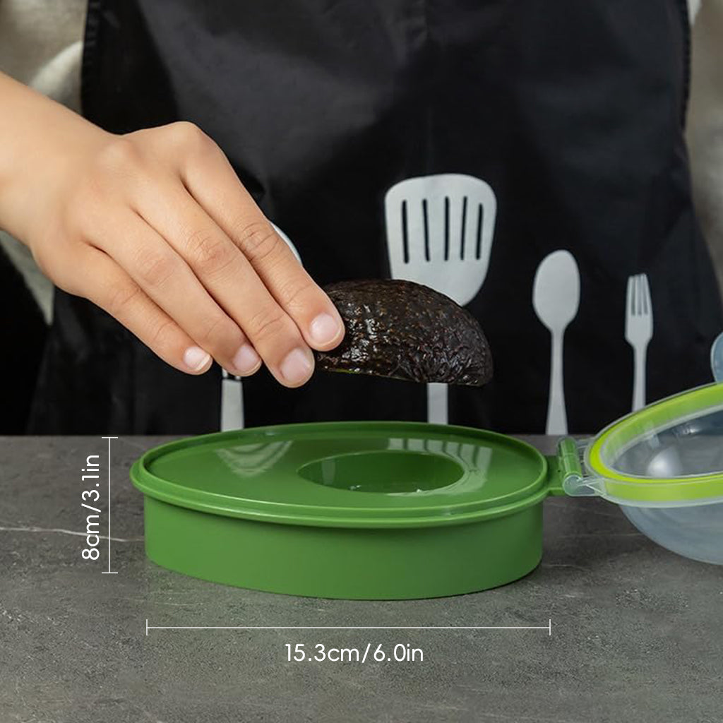 HASTHIP Avocado Saver with Clear Snap Lid, Airtight BPA-Free Food-Grade Storage Box, Cute Avocado-Shaped Container for Fridge, Travel, Office and Picnics