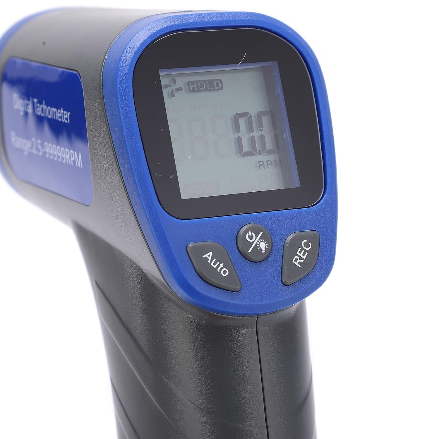 Serplex Digital Laser Photo Tachometer Gauce for car, Wheels, Engines, Non Contact Tach RPM Meter, 2.5RPM-99, 999RPM Motor Speed Meter Gauge Tool Includes Reflective Tapes (Battery not included)