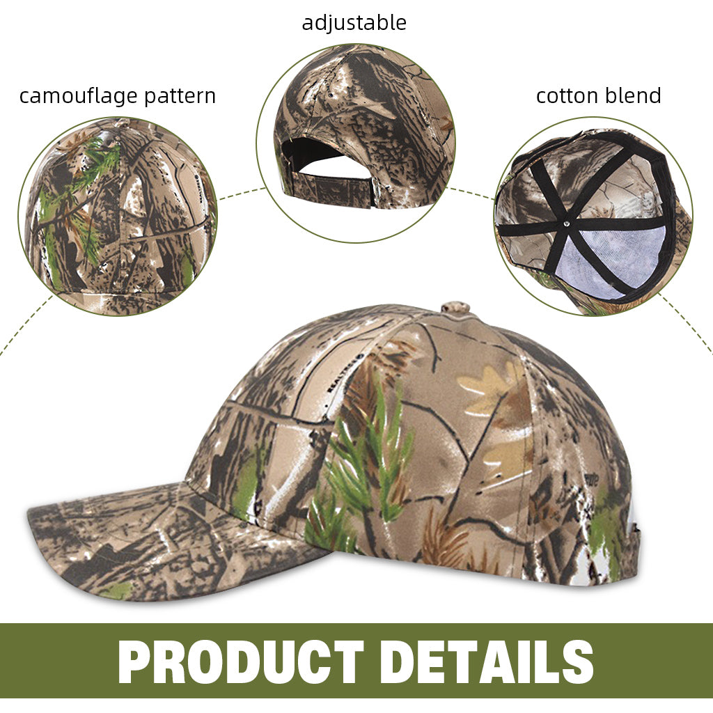 GUSTAVE Summer Cap for Men and Women, Breathable Mesh Sun Hat, Adjustable Hook and Loop Closure, Outdoor Tactical Operator Cap, Lightweight, Durable Polyester Cotton Blend