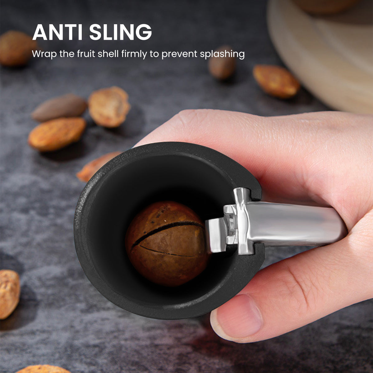 HASTHIP 1Pcs Nutcracker Cone Shaped Nut Cracker Walnut Crack Tool Hard Shell Nut Cracker with Lever Handle Kitchen Nutcracker for Walnut, Hazelnuts, Macadamia Nuts