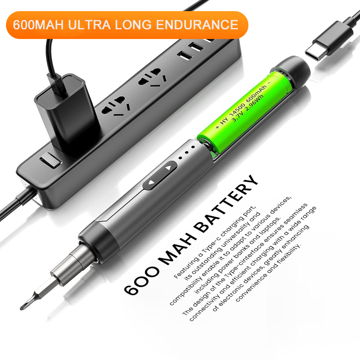 Serplex Mini Electric Screwdriver Kit with Tool Box 46 in 1 Precision Electric Screwdriver with 38 Bits & 6 Pry Tools USB Rechargeable Cordless Screwdriver Tool for Phone/Camera/Laptop/Watch