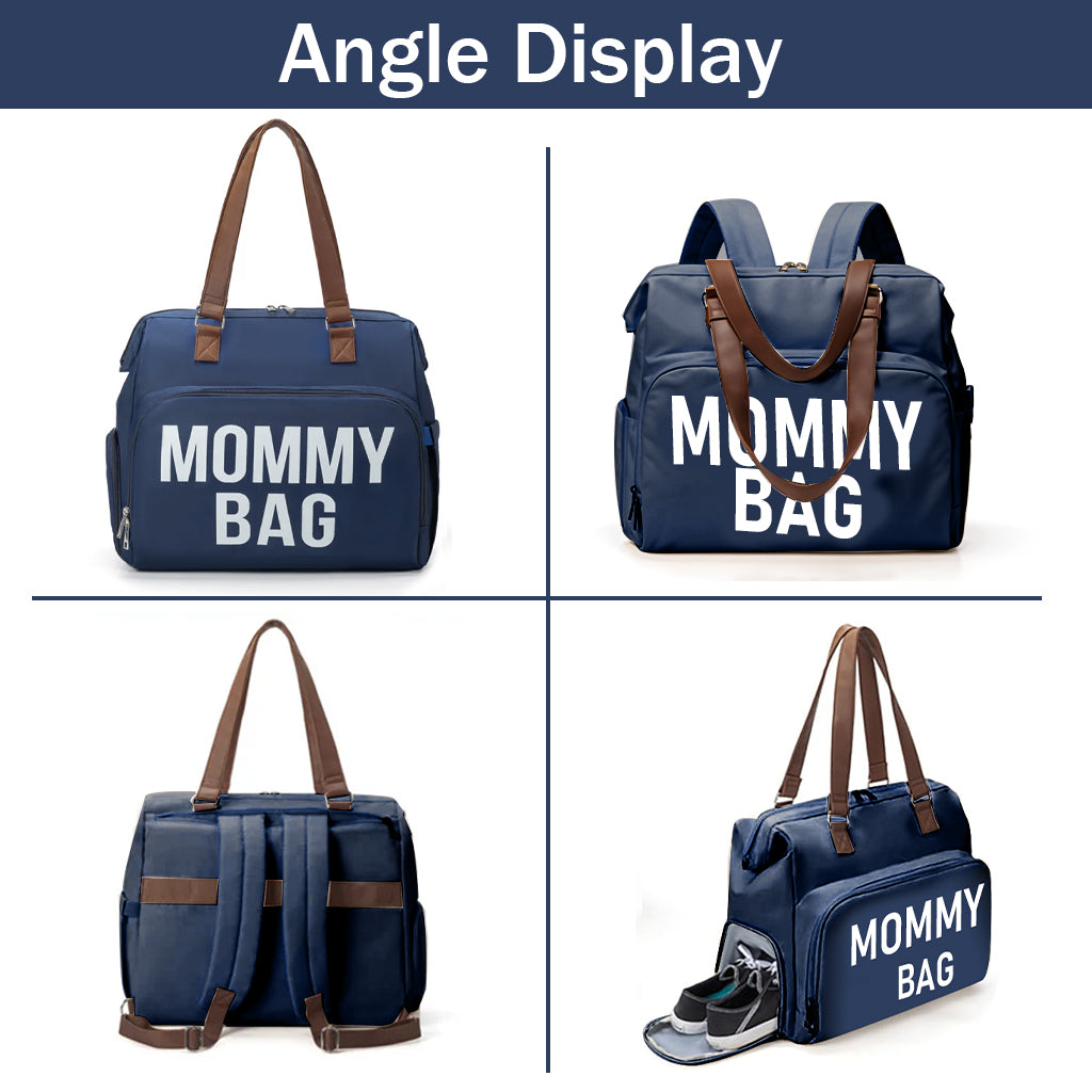 ZIBUYU Diaper Bag Mommy Tote Bag Oxford Cloth Mommy Bag Backpack Shoulder Bag Multi Layer Waterproof Portable Diaper Bag Backpack Travel Mommy Tote Bag.