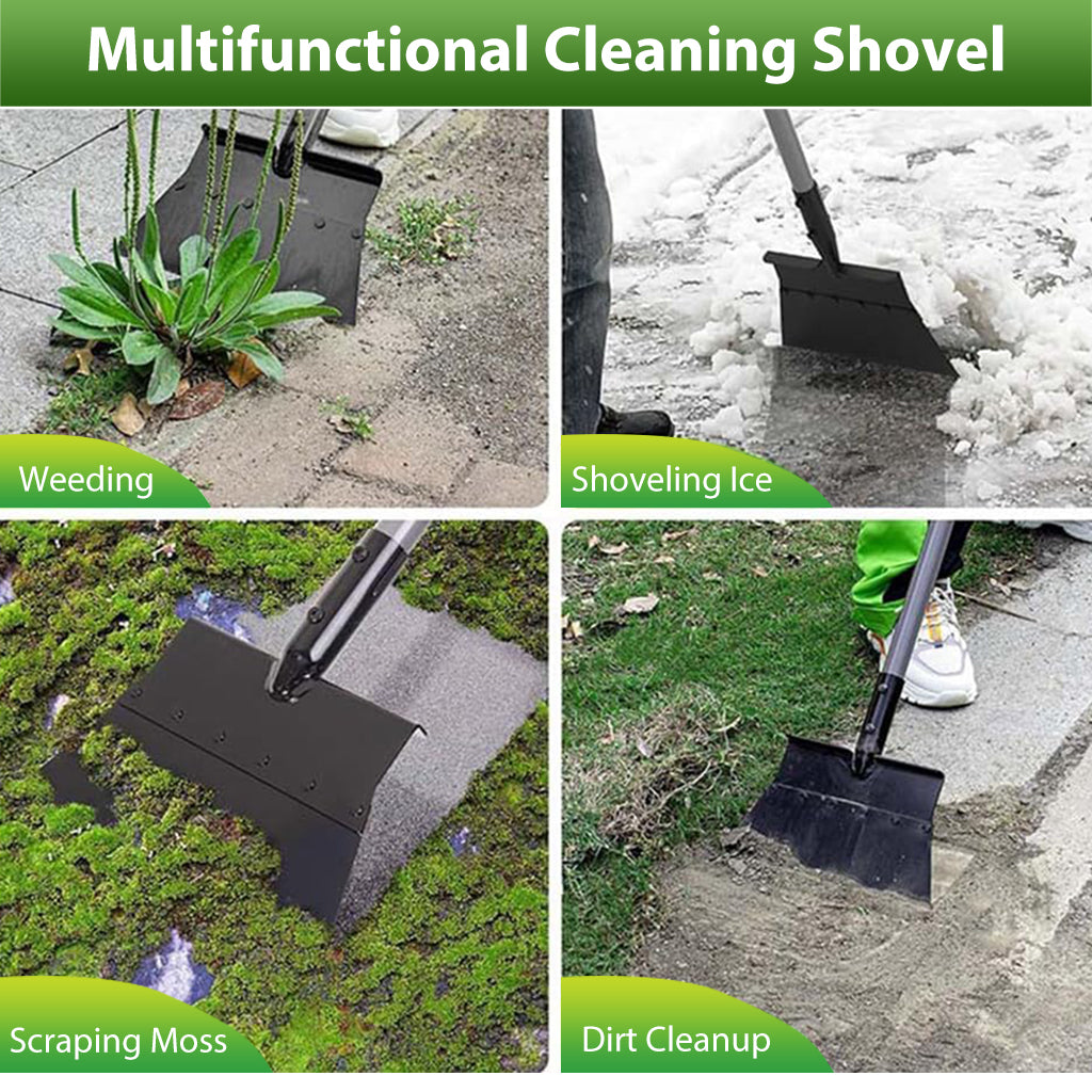 HASTHIP Garden Flat Head Shovel - Garden Weed Spade Shovel - 120CM Garden Cleaning Shovel - Steel Shovel for Gardening with Long Handle - Garden Floor Scraper Shovel - Gardening Weed Remover Tool
