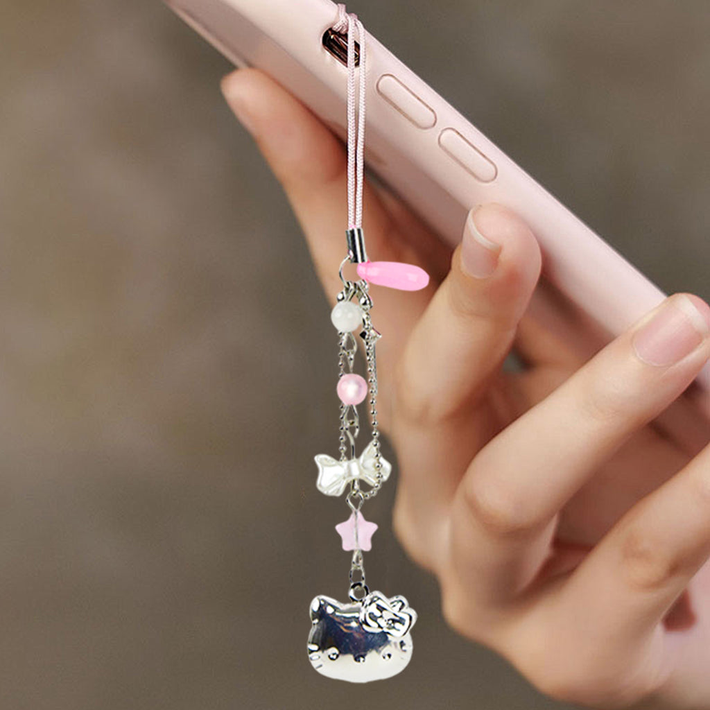 ZORBES 3 Pcs Butterfly Pendant Y2k Phone Charms Keychain Bag Strap Cool Cellphone Lanyard Keyrings Jewelry for Girls