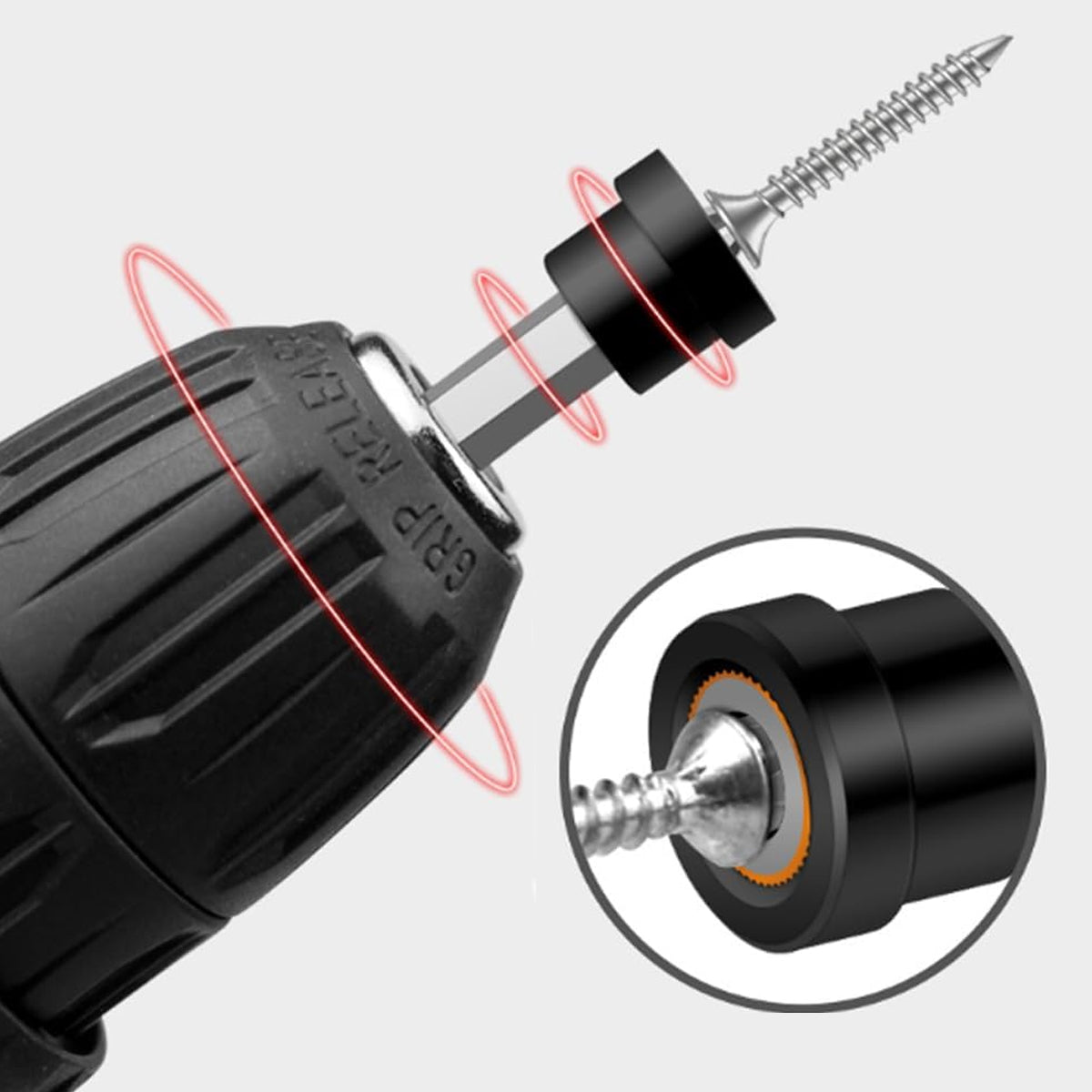 Serplex Magnetic Drywall Scerw Setters Plasterboard PH2 Drill Bit Holder Universal 1/4 Inch Hex Shank Drywall Scerw Setters with 60 mm Extension Socket Drill Bit Holder