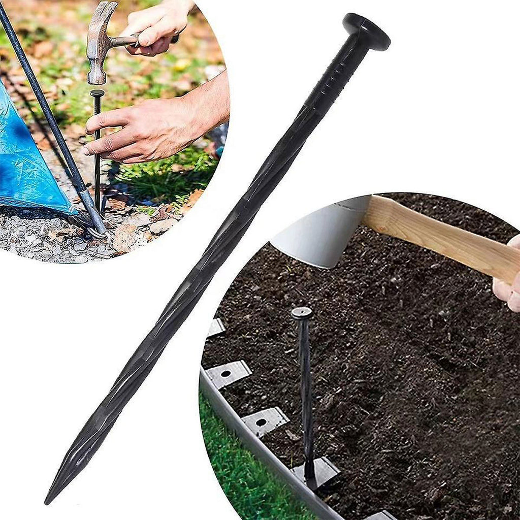 HASTHIP 30 Pcs Garden Stakes Landscape Staples for Securing Landscape Fabric, Outdoor Heavy Duty Tent Stakes, Multi Camping Windproof Nails, Plastic Ground Stakes Staples Securing Pegs (7.87 In)