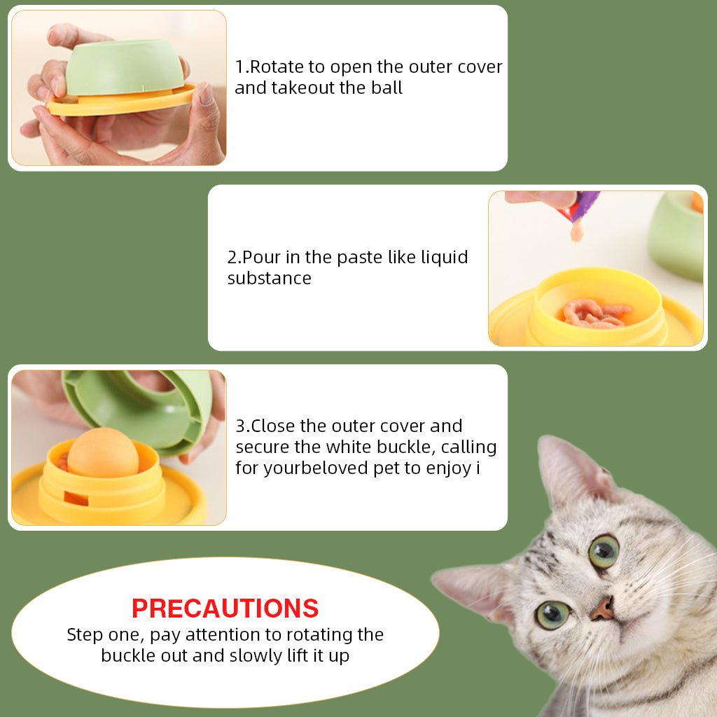 Qpets Cat Treats Slow Feeder Licking Pad Food Grade Safe Cat Snack Dispensing Plate Detachable Treats Licking Dispenser Plate Easy to Clean
