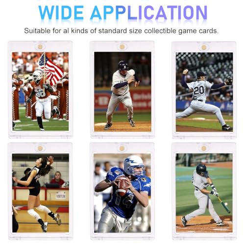 PATPAT 10Pcs 6.3x8.8cmMagnetic Game Card Holder Acrylic Storage Case Collectiable Acrylic Display Case for Basketball Trading Cards, Sport Trading Cards, Game Trading Cards