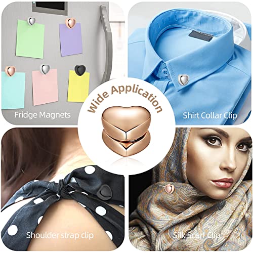 SANNIDHI 4 Pairs Hijab Magnetic Pins Glossy Clothing Scarf Pins for Hijab Magnets Set Multi-Use Pinless Small Button Clips for Muslim Scarf Saree Pins for Women Girls