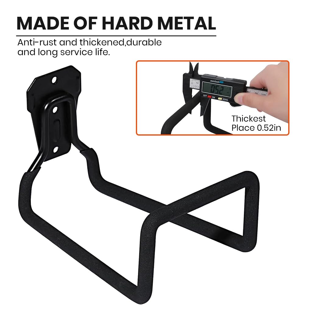 Serplex 2Pcs Garden Hose Hook Screw Fixed Garden Hose Holder Hook Heavy Duty Steel Wall Hose Management Hook 110lbs Loading Capacity Garden Hose Reel Hose Stand for Max 150ft Hose