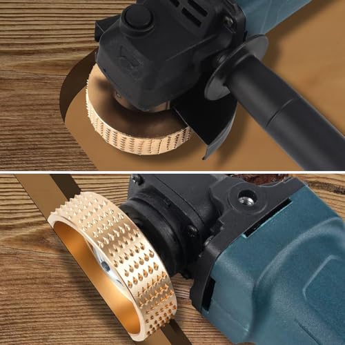 Serplex® 15PCS Angle Grinder Wood Carving Disc Set 4 and 4 1/2 Attachments with 5/8 inch Arbor Stump Tool Grinding Wheel Shaping for Cutting