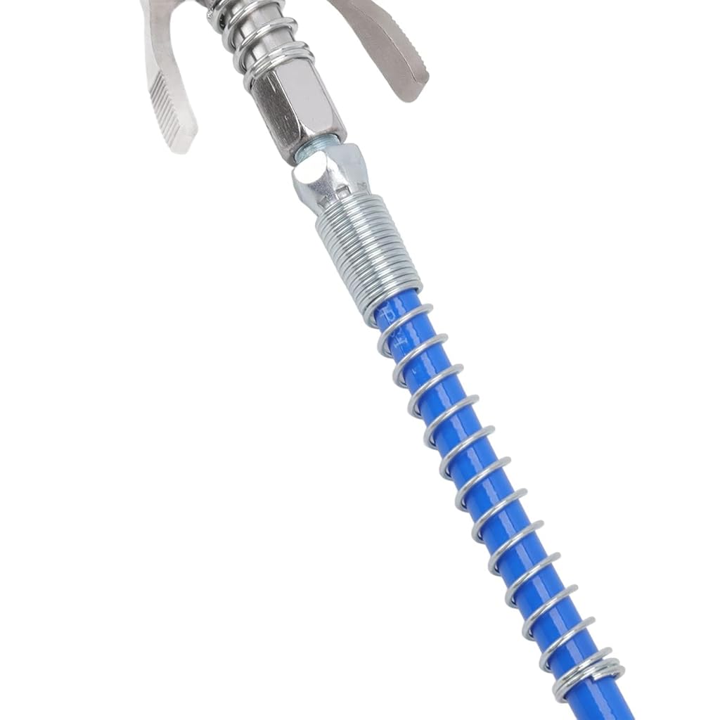 STHIRA® Grease Gun Coupler Strong Lock Release 12000 PSI Quick Metal Dual Handle Tip 30cm Hose Compatible with All 1/8 NPT Fitting 3PCS