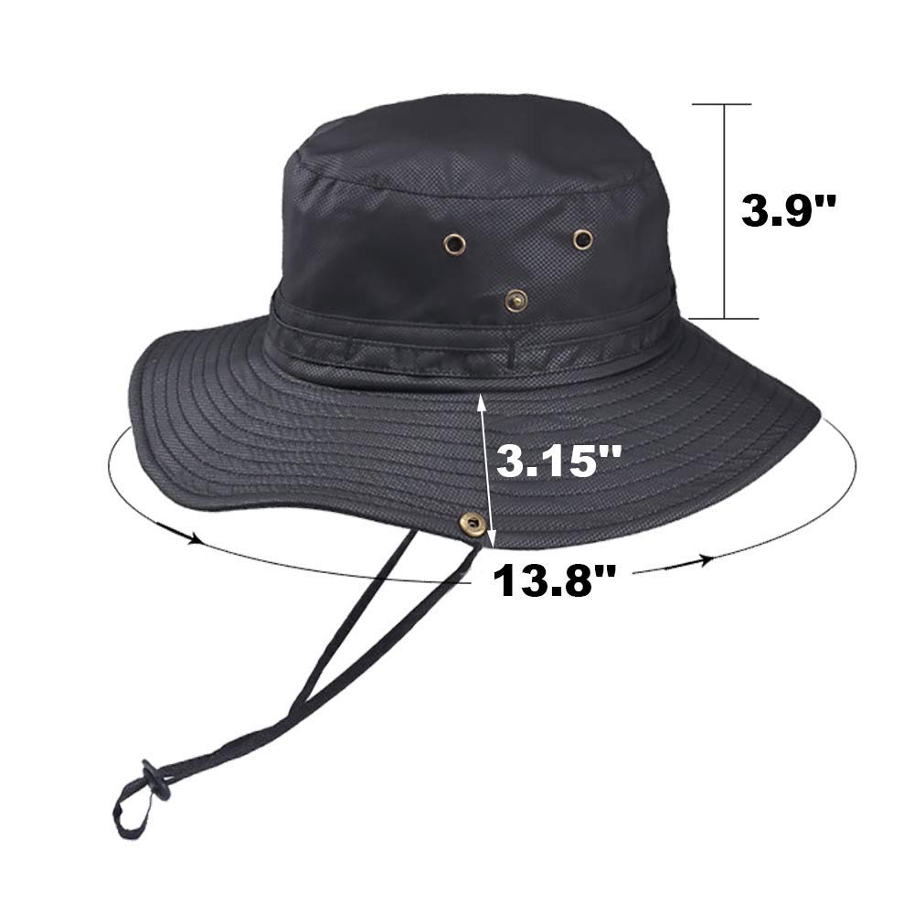 GUSTAVE Unisex Synthetic Bucket Cap (Pack Of 1) (GU01_Black_Free Size)