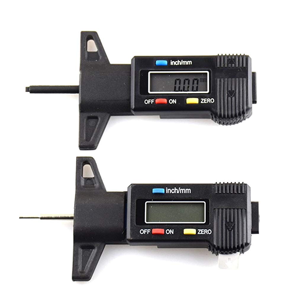 STHIRA Car 0-25.4mm Digital Tyre Tire Tread Depth Tester Gauge Meter Measurer Tool Caliper LCD Display Tpms Tire Monitoring System Metal Probe