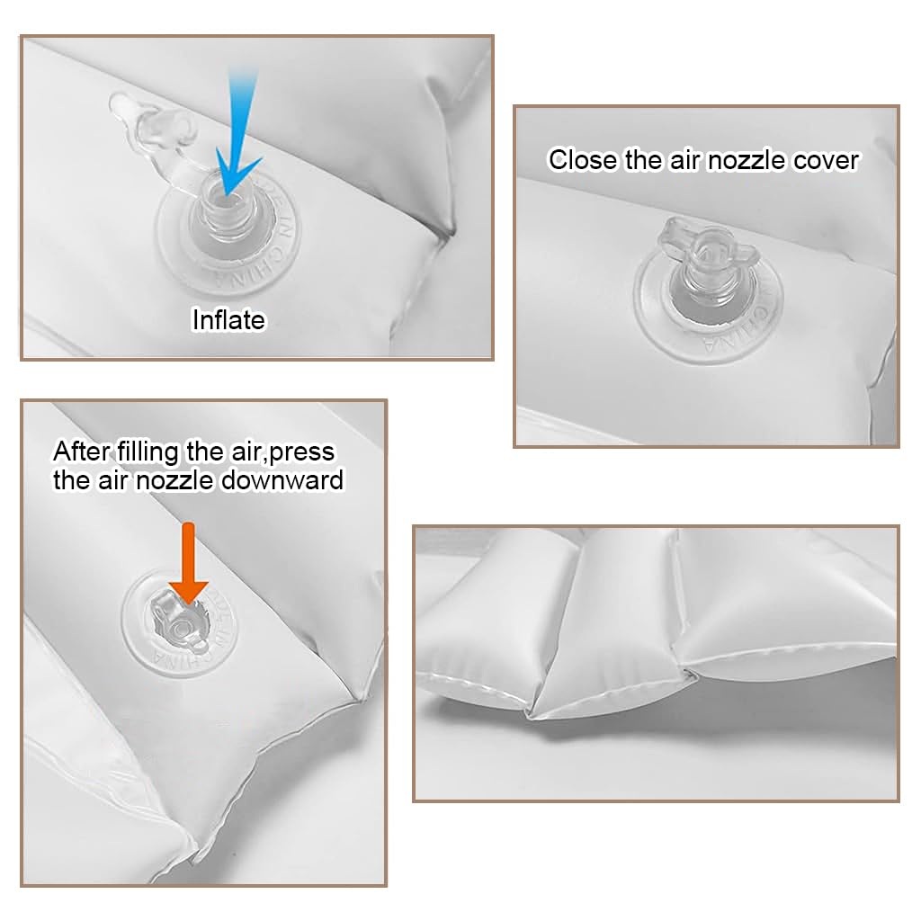 SNOWIE SOFT Inflatable Lumbar Support for Chair PVC Cushion Pad Seating Chair PVC Inflatable Cushion Support Lower Back Pain-Relief Inflatable Lumbar Support High Chair Accessories