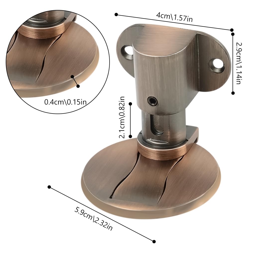 HASTHIP Magnetic Door Stopper, Door Stopper Floor Mount Adjustable No Drill Invisible Adhesive Magnet Door Catch Holders Wall Protector for Bedroom, Living Room, Bathroom