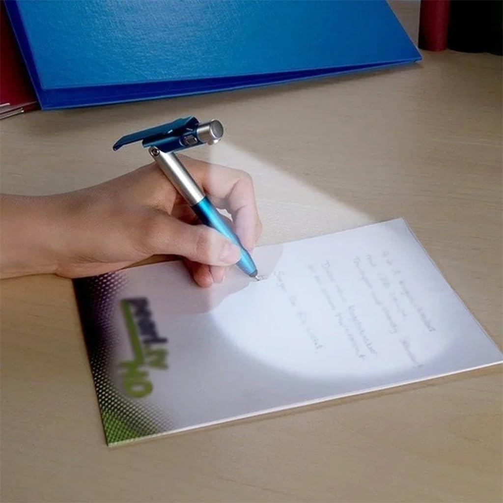 HASTHIP 4Pcs Multifunction Stylus Pen for Phone, Foldable Mobile Phone Rack Touch Ballpoint Pen Portable Desk Phone Holder Pen Ballpoint Pen with Led Light, Folding Signing Pen for Office