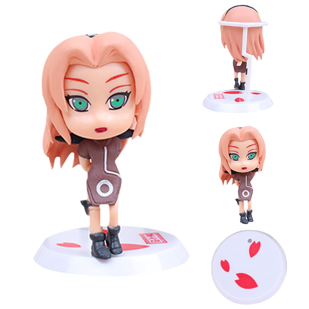 HASTHIP Naruto Action Figures, Anime Naruto Action Figures Set PVC Action Figures Cake Decorating Items Christmas Gifts for Kids Girls Boys