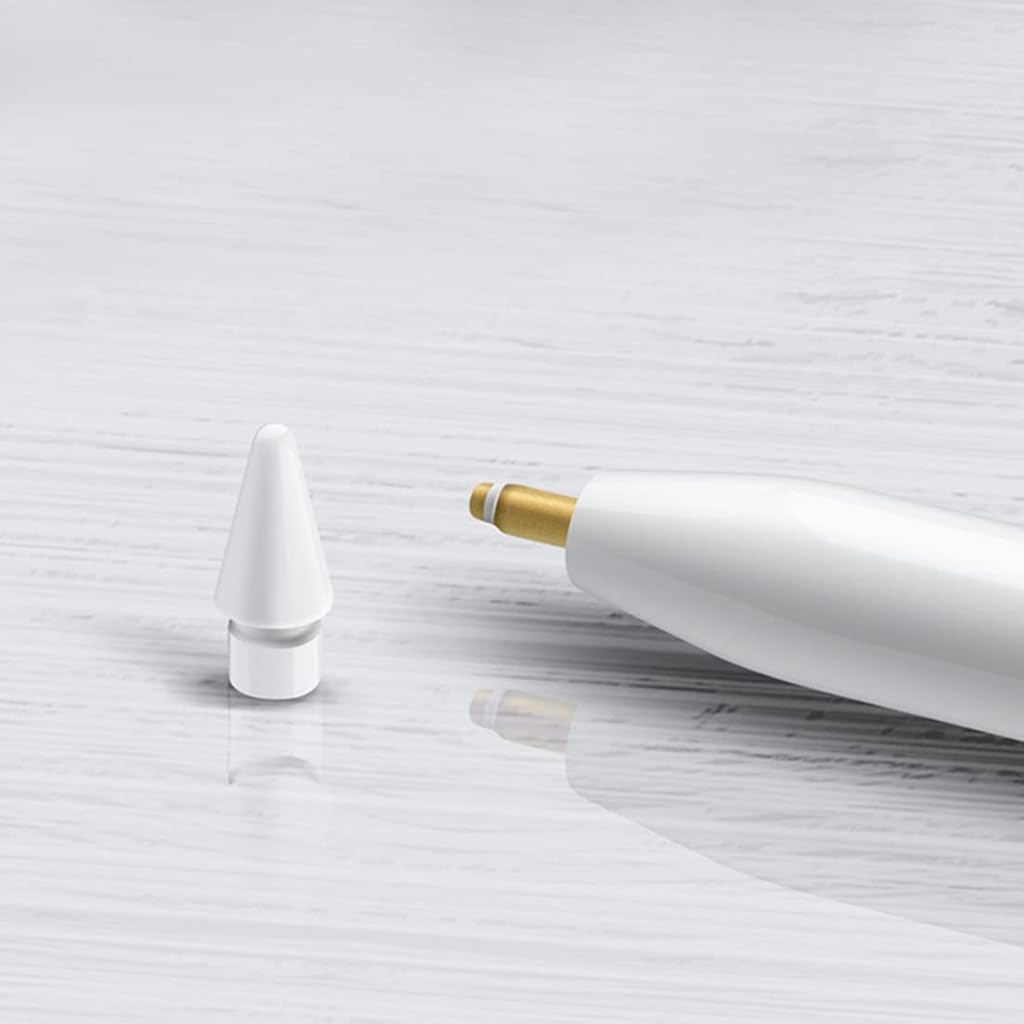 ZORBES 4 Pack Replacement Tips for Apple Pencil 1st Gen & 2nd Gen, iPad Pro Pencil- White